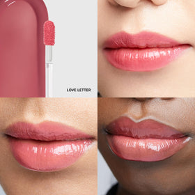 Bobbi Brown Crushed Oil-Infused Gloss Love Letter lip swatch with shimmering finish.
