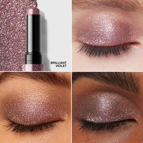 Crystal Eyes Shadow Stick with pearlescent pigments creating multidimensional sparkle