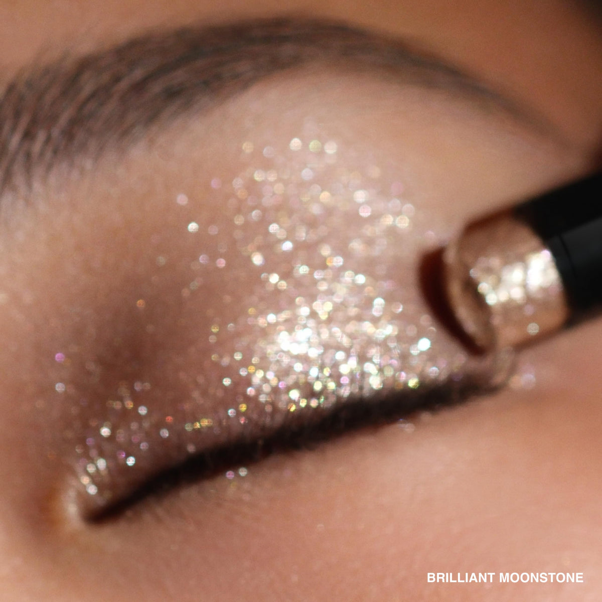 Bobbi Brown Crystal Eyes Shadow Stick close-up shows dewy, consistent sparkle.