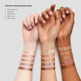 Bobbi Brown Crystal Eyes Shadow Stick pearlescent pigments deliver luminous sparkle.