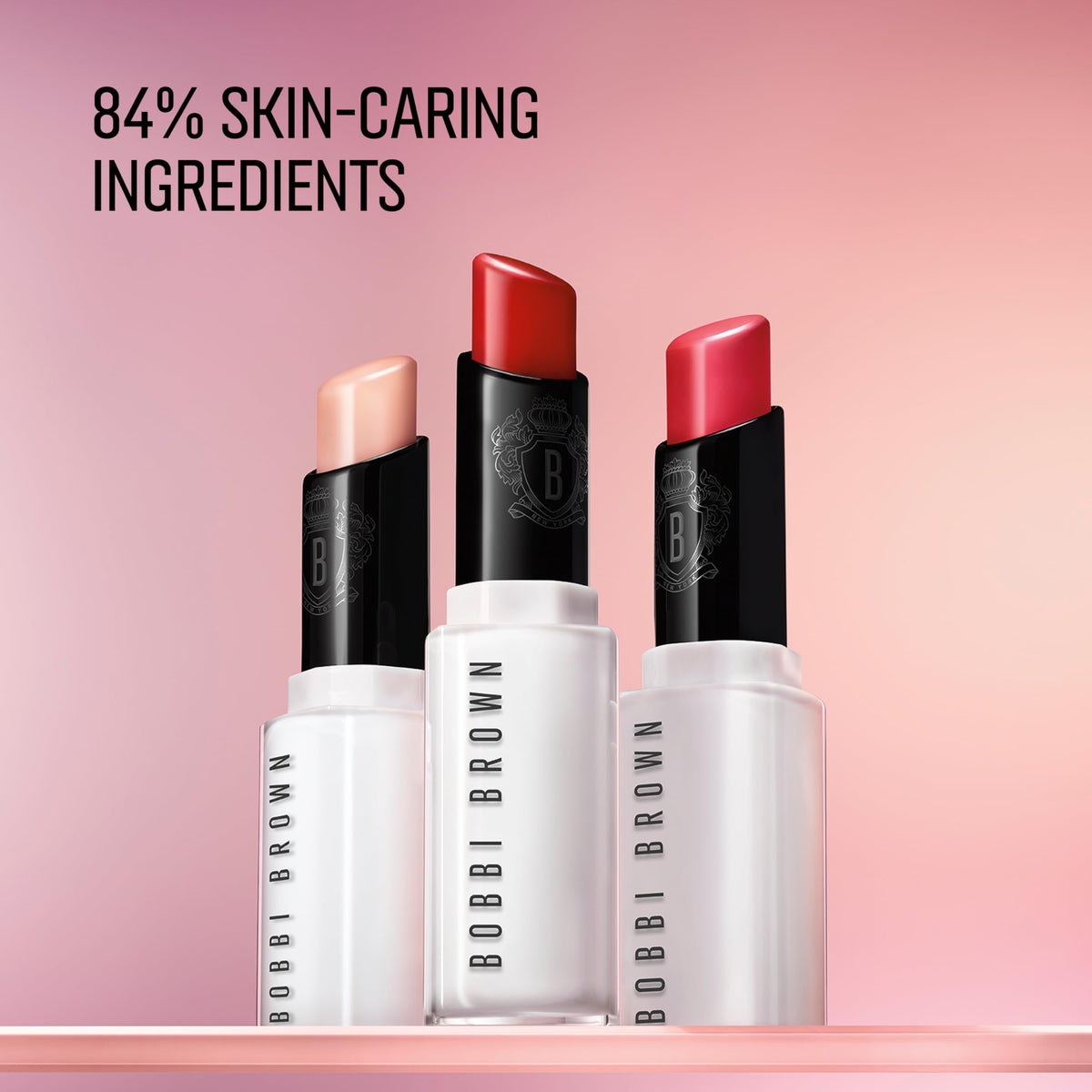 Bobbi Brown Extra Lip Tint application shows easy, even coverage with balm-like texture.