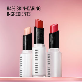 Bobbi Brown Extra Lip Tint application shows easy, even coverage with balm-like texture.