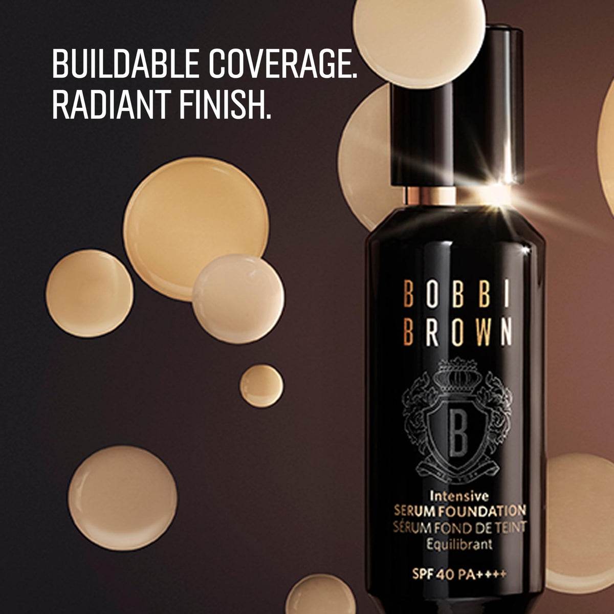 Bobbi Brown Intensive Serum Foundation swirl reveals dewy finish and skin-caring formula.