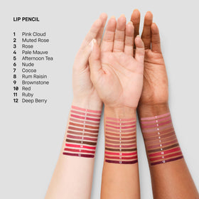 Bobbi Brown Lip Pencil Rum Raisin tip guide helps you achieve even color.