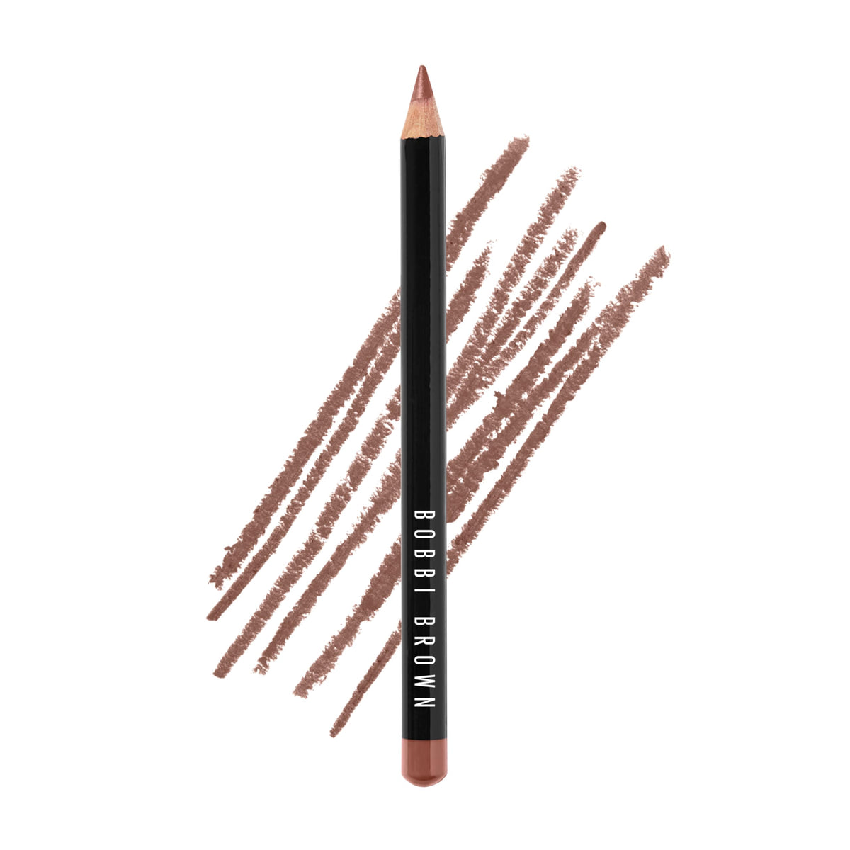Bobbi Brown Lip Pencil close-up shows velvety formula delivering natural definition.