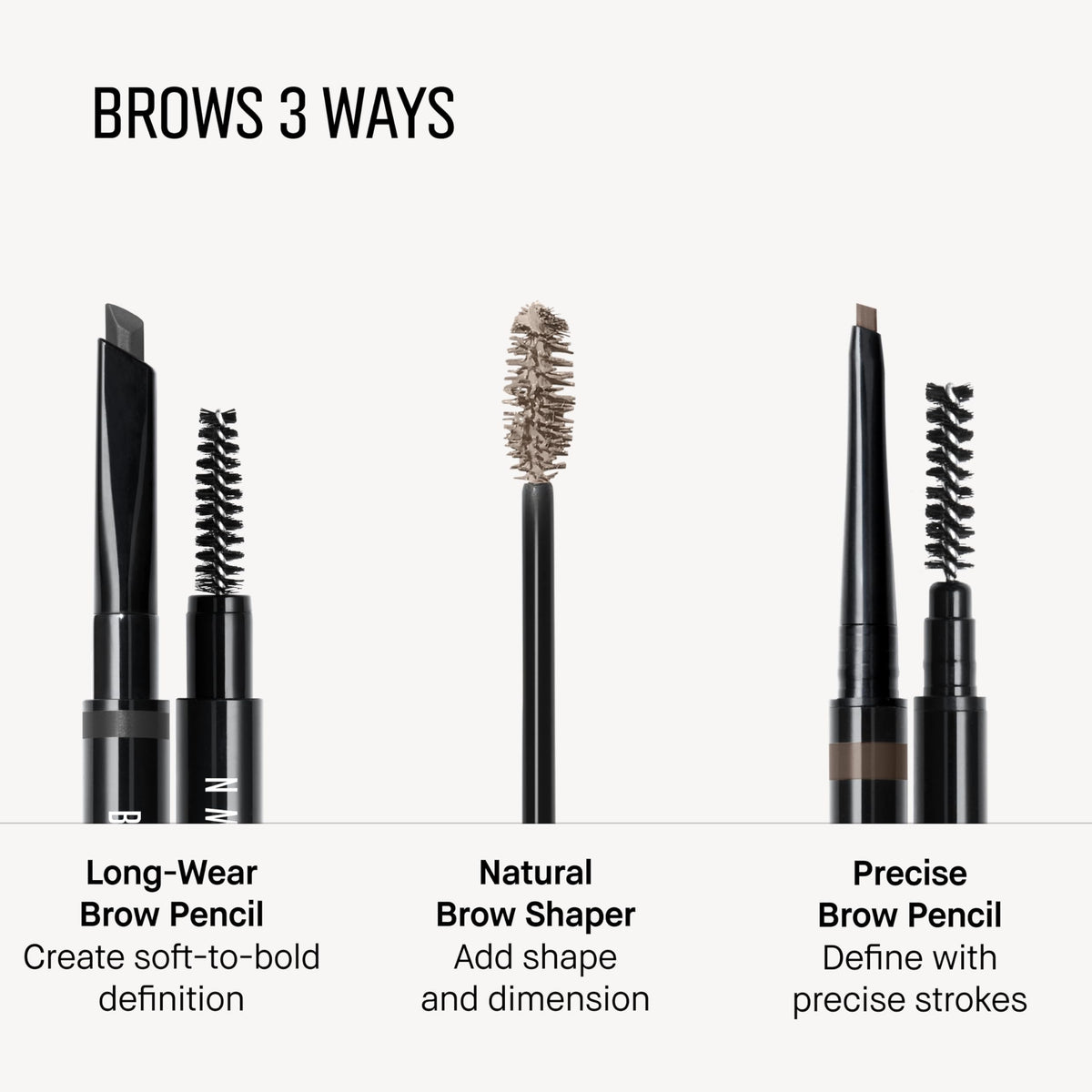 Bobbi Brown Long-Wear Brow Pencil Refill two-shade technique for natural brows.