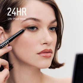 Built-in sharpener visible on Bobbi Brown liner for perfect, repeatable sharp lines.