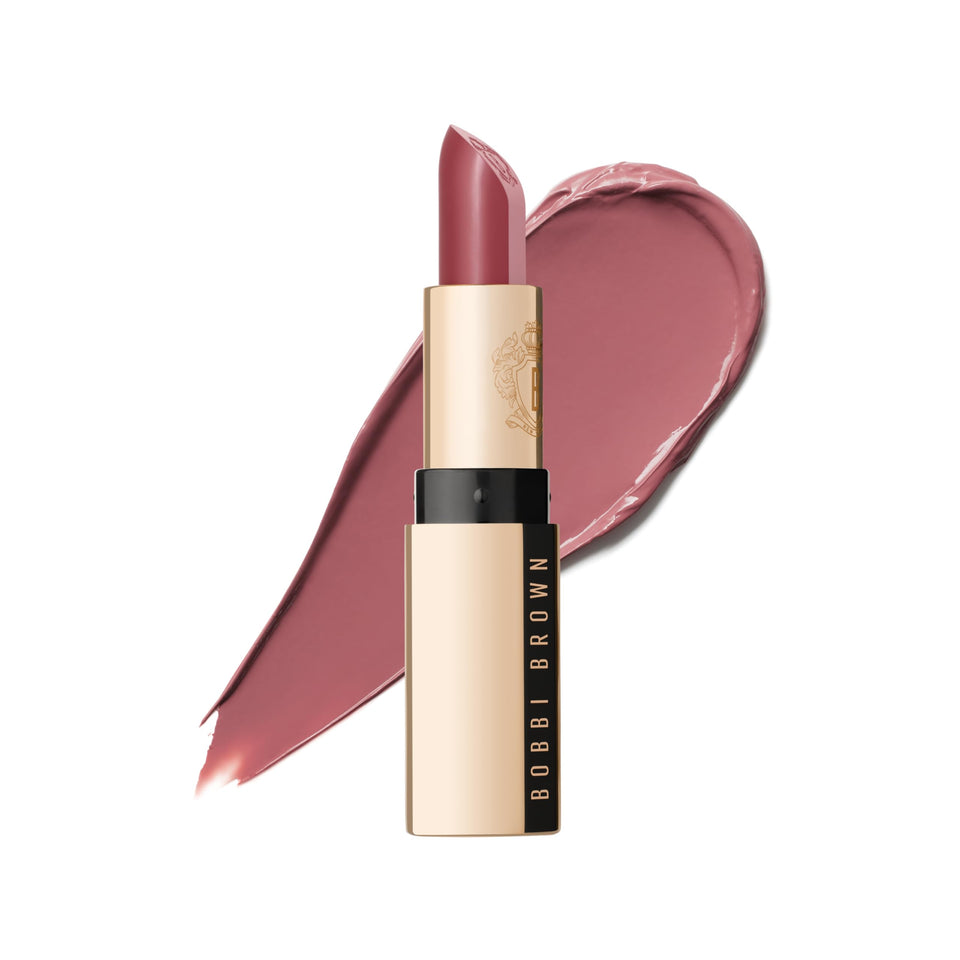 Bobbi Brown Luxe Lipstick Sandwash Pink packshot shows moisturizing formula.