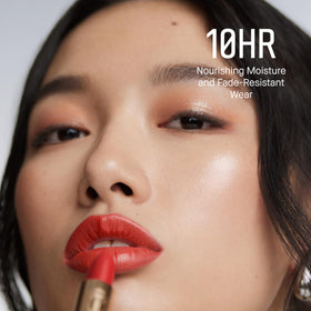 Bobbi Brown Luxe Lipstick texture close-up highlighting moisturizing satin layer