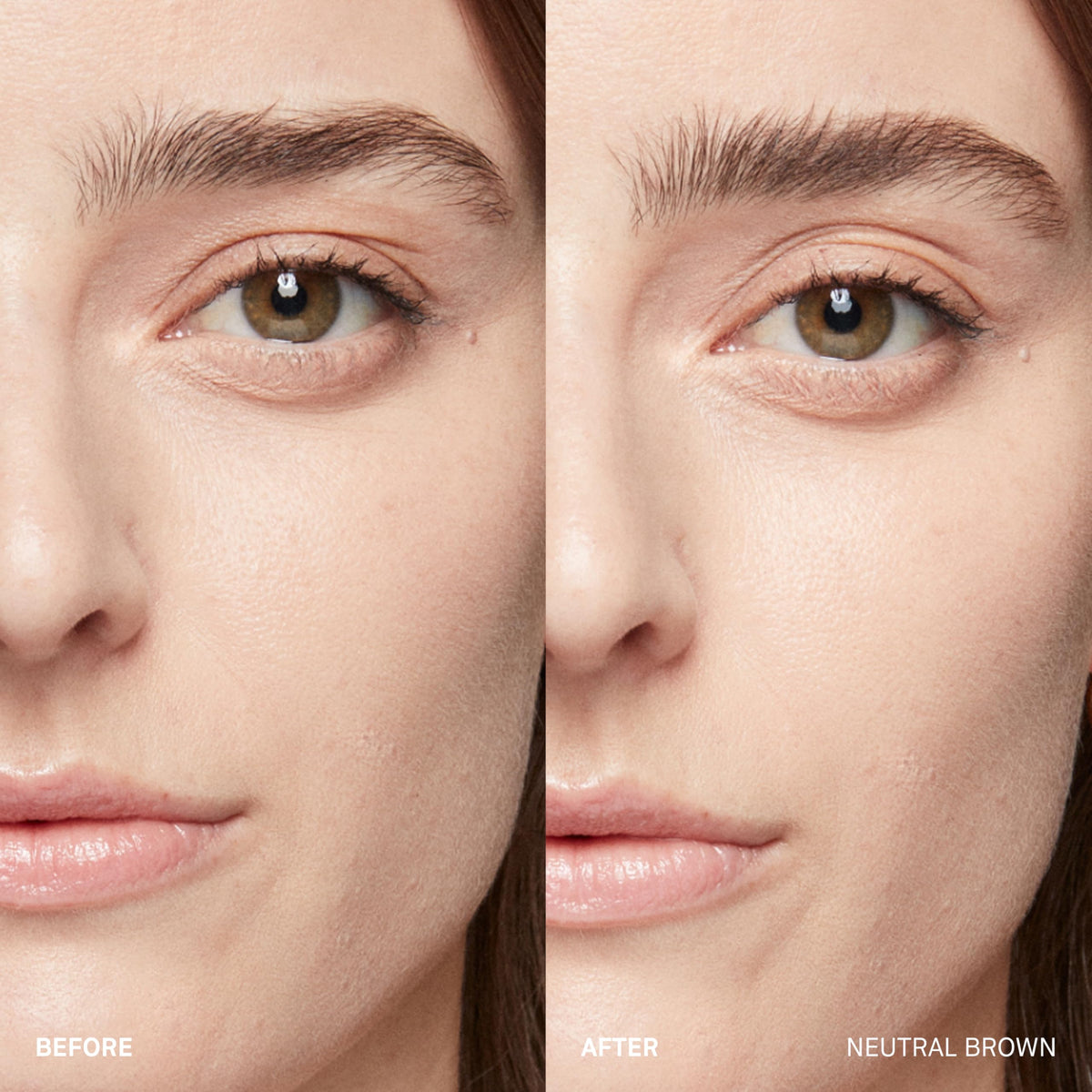 Bobbi Brown Natural Brow Shaper close-up shows the brush shaping brows.