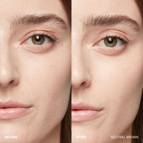 Bobbi Brown Natural Brow Shaper close-up shows the brush shaping brows.