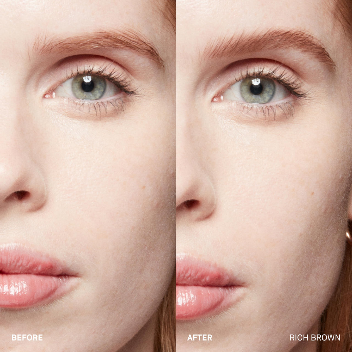 Bobbi Brown Natural Brow Shaper brush stroke on brows for subtle shaping.