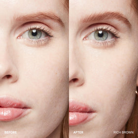 Bobbi Brown Natural Brow Shaper brush stroke on brows for subtle shaping.