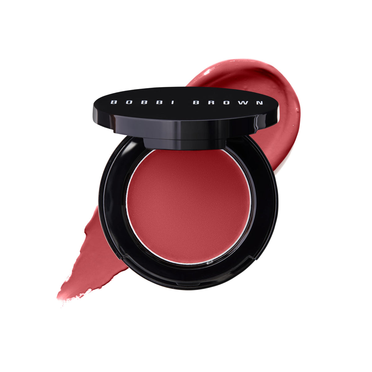 Bobbi Brown Pot Rouge compact open for on-the-go color touch-ups.