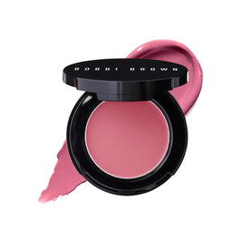 Bobbi Brown Pot Rouge on lips delivers a soft, stain-like flush.