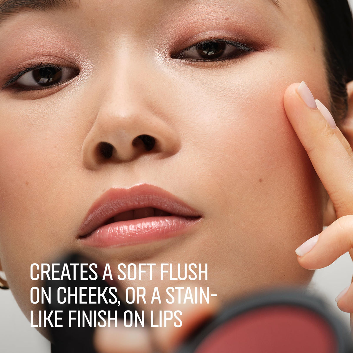 Pale Pink Pot Rouge compact shown for on-the-go touch-ups.