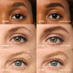 Bobbi Brown Precise Brow Pencil showing 12 shade options for matching brows.