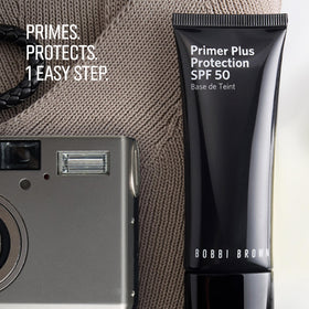 Bobbi Brown Primer Plus Protection SPF50 closeup shows fast-absorbing, lightweight texture.