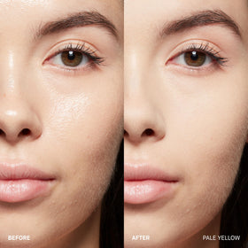 Bobbi Brown Sheer Finish powder puff in use enabling precise application
