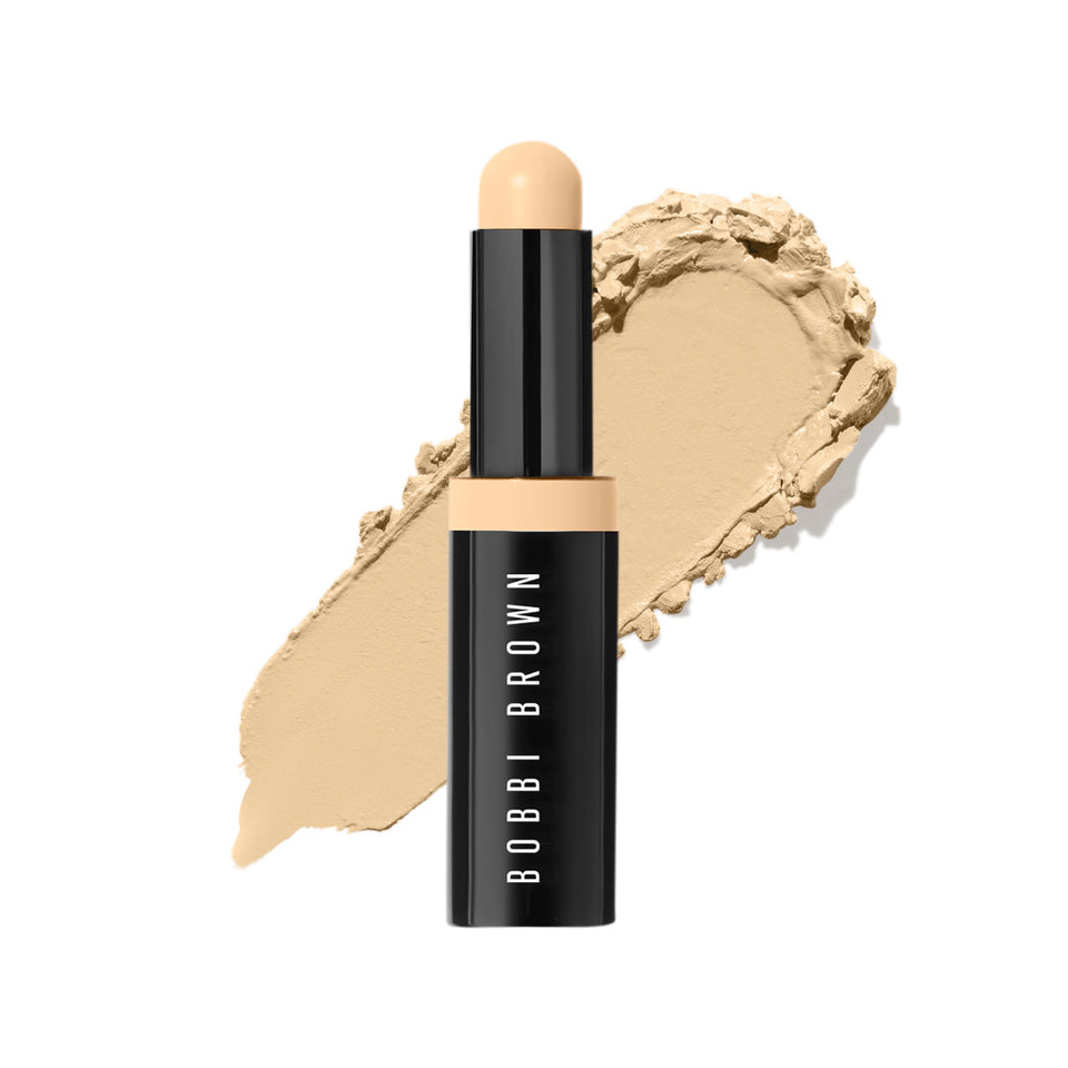 Bobbi Brown Skin Concealer Stick close-up shows creamy texture for seamless blending.