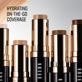 Bobbi Brown Skin Foundation Stick application demonstrating creamy texture.