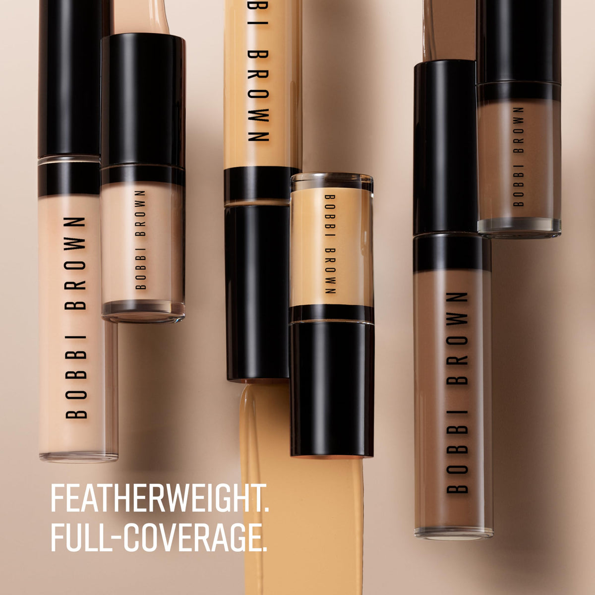 Bobbi Brown concealer being dabbed on the eye area with tapered tip.