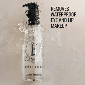 Bobbi Brown cleansing oil during makeup removal highlights hydrating, non-greasy finish.