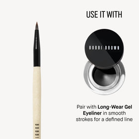 Bobbi Brown eyeliner brush allows an easy winged look with steady precision.