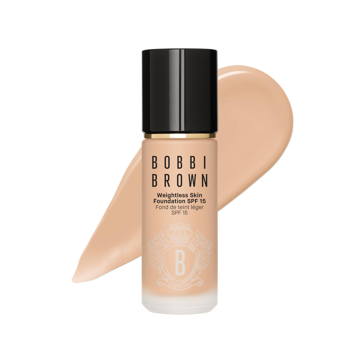 Bobbi Brown Weightless Skin Foundation SPF 15 bottle with pump for even, natural coverage.