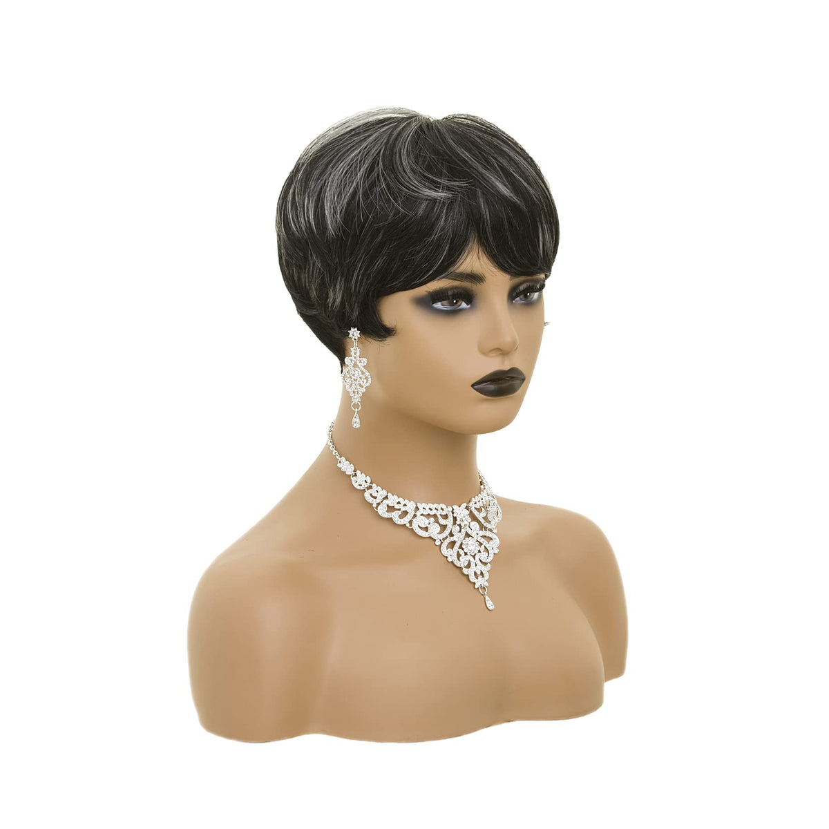 BOBCOO Pixie Cut Wig back view highlights compact silhouette.