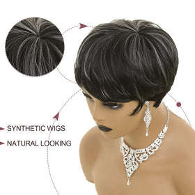 BOBCOO Pixie Cut Wig breathable cap promotes comfortable wear.