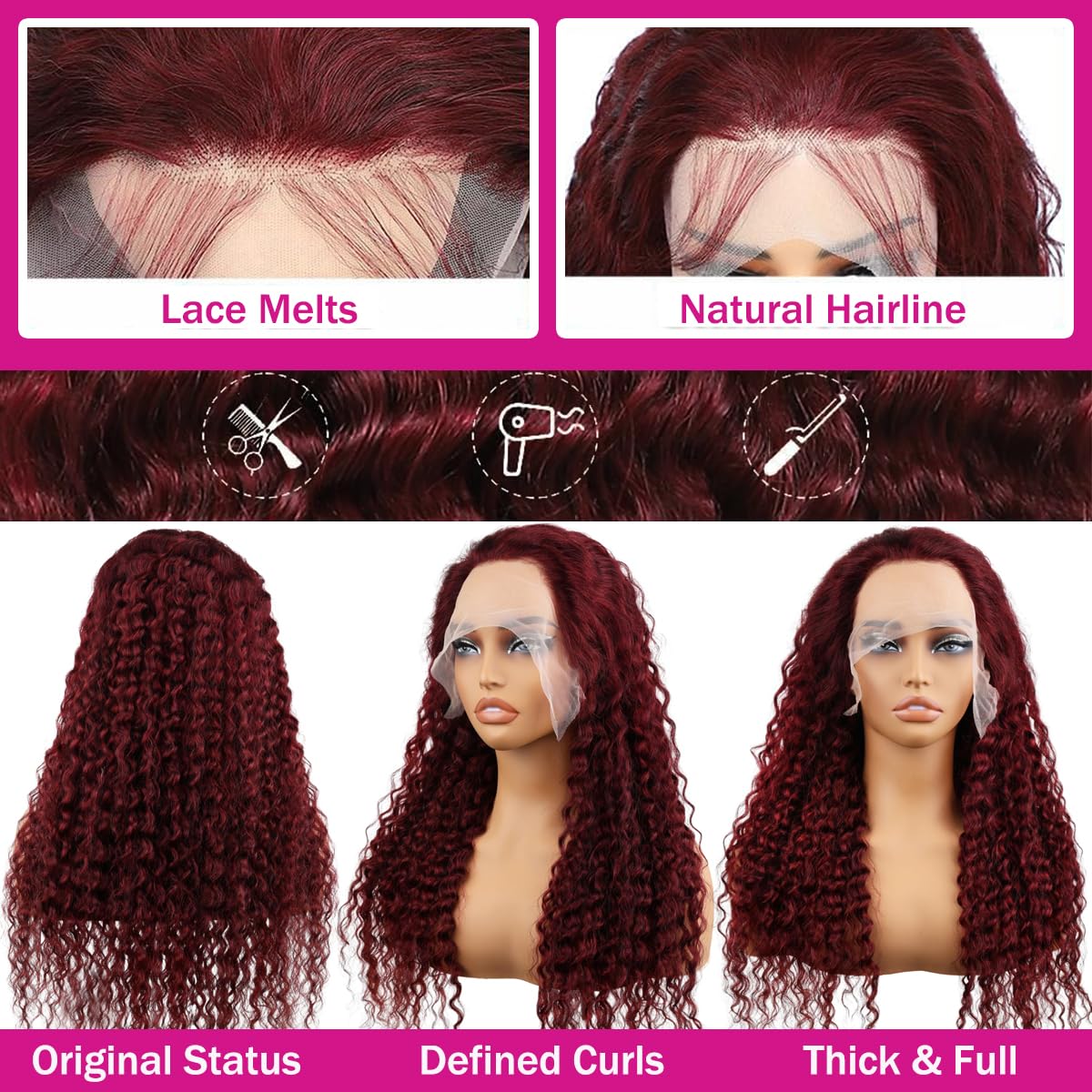 Bobili 13x6 transparent HD lace front wig blends seamlessly