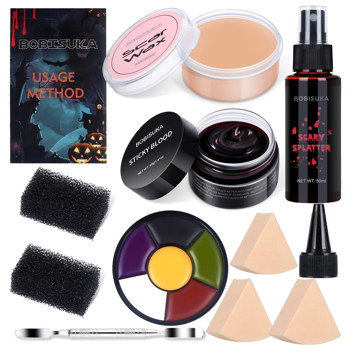 BOBISUKA demonic SFX kit packaging shows complete contents for quick setup.
