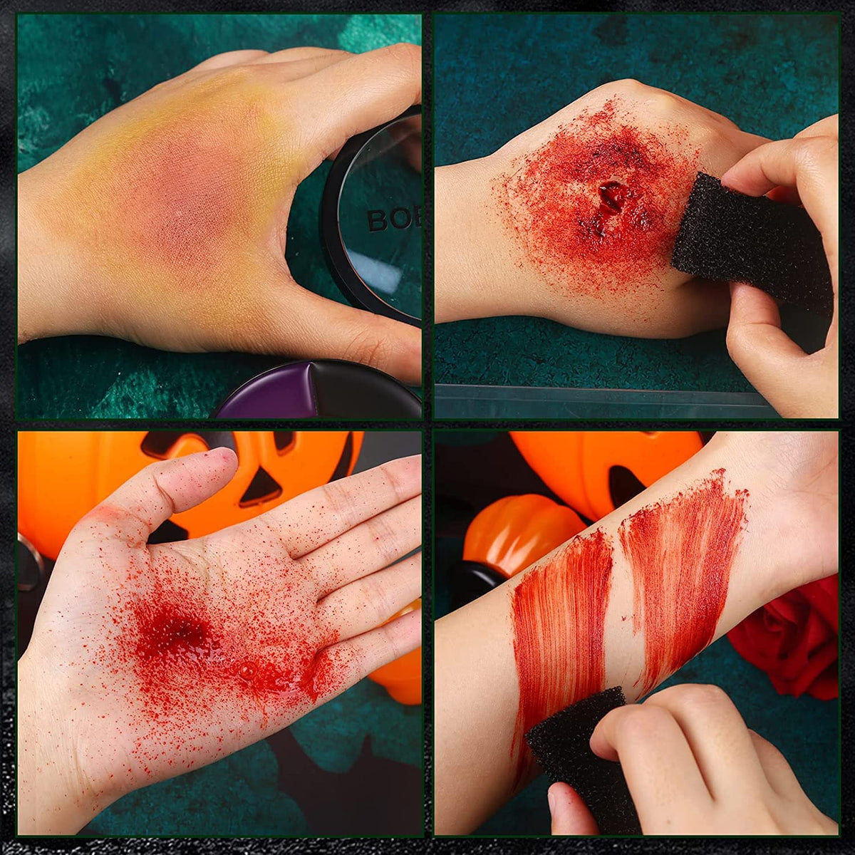 BOBISUKA fake blood cream adds depth to simulated injuries.