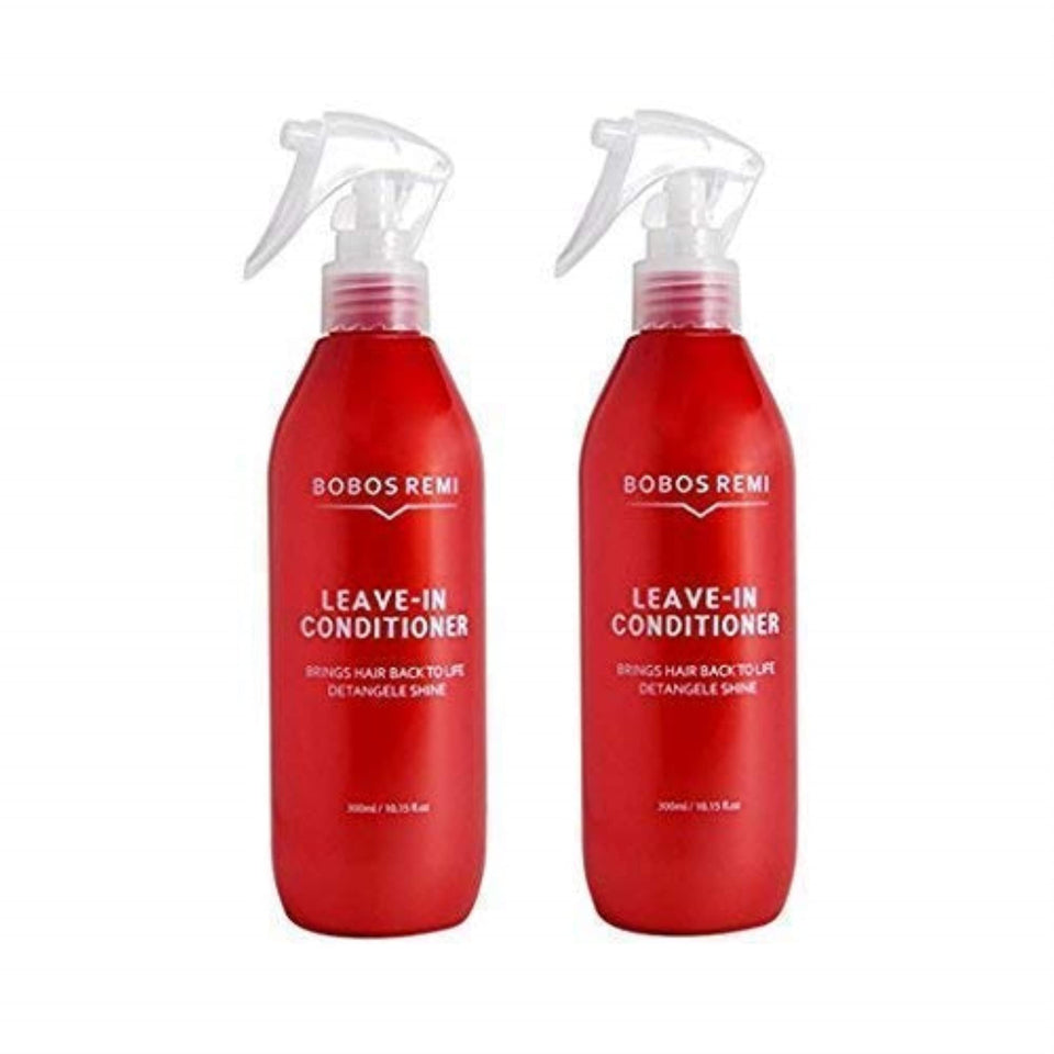 Bobos Remi Leave-In Conditioner Spray bottle closeup for smooth, frizz-free hair