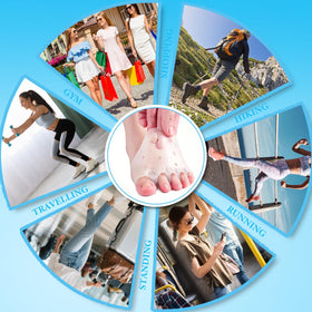Bocello toe separators support gradual wearing for a comfortable transition.