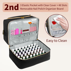 Boczif 12-slot organizer keeps polish bottles organized and easy to access.