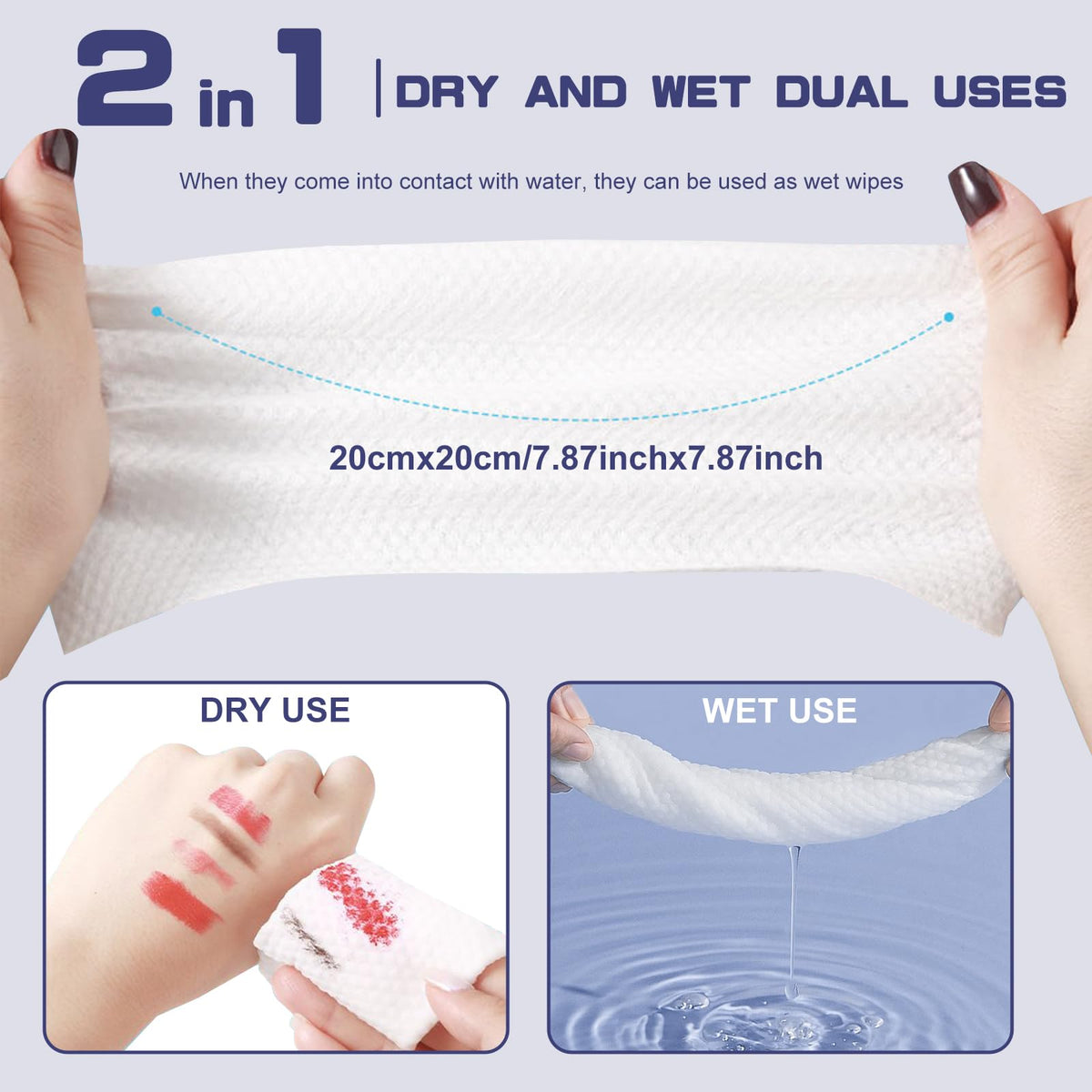 BODFPPC Two-sided texture face towel for gentle wiping and deeper cleansing.