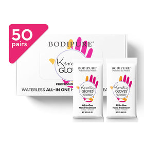 Bodipure Hand Mask packaging highlighting a premium at-home spa ritual