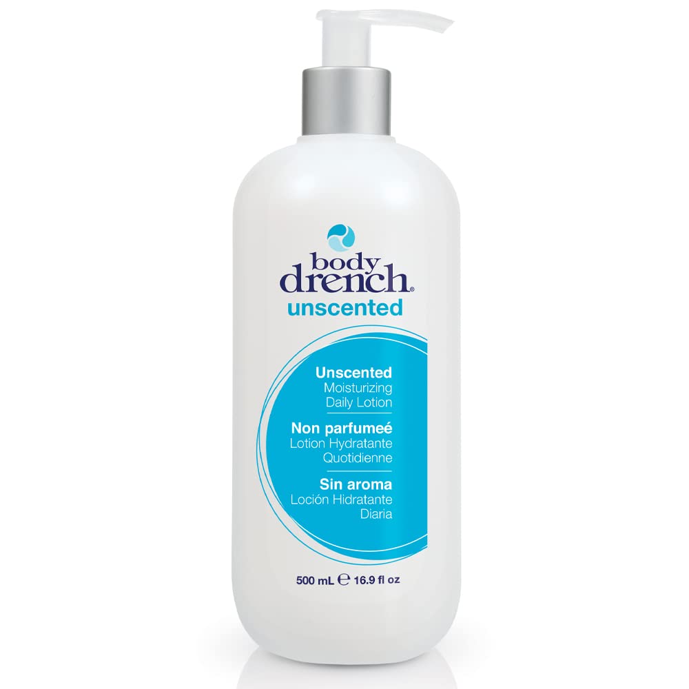 Body Drench moisturizing lotion pump bottle delivering quick daily hydration.