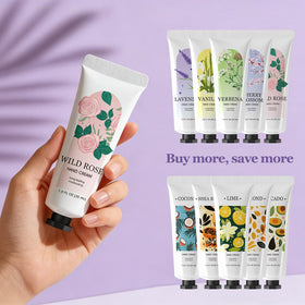 BODY & EARTH cherry blossom scent hand lotion for delicate fragrance.