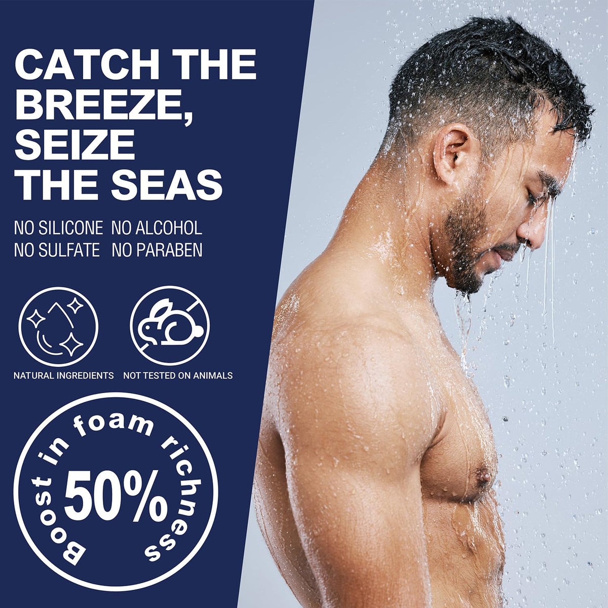 Body & Earth fresh ocean scent bottle close-up evokes summer freshness