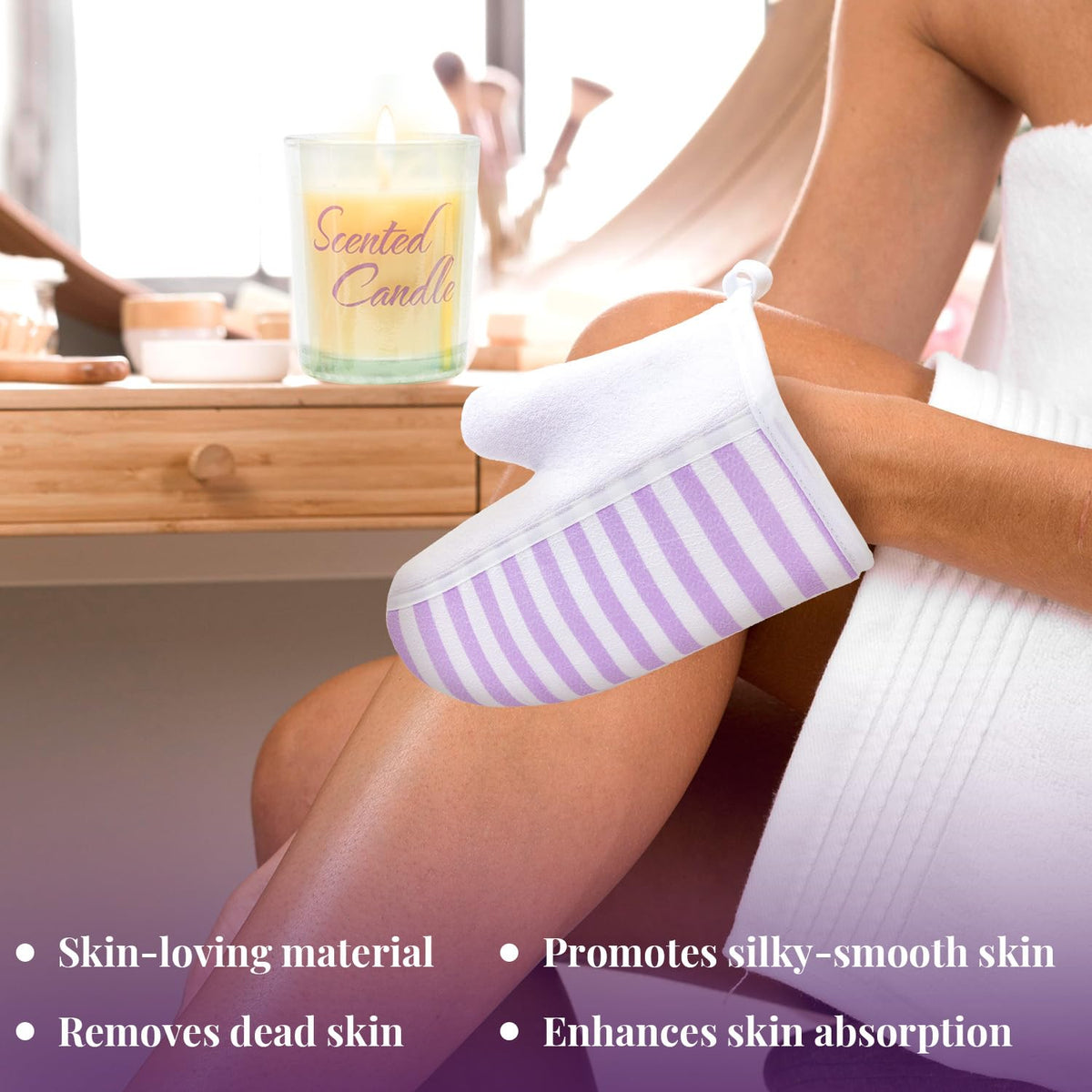 BODY & EARTH lavender soap bar for gentle cleansing and calming aroma.