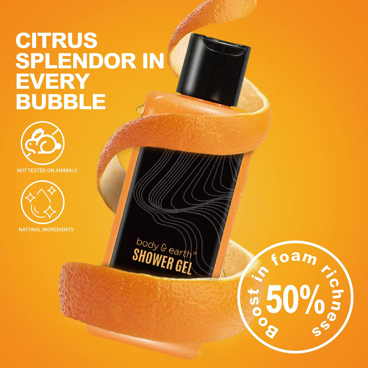 Body & Earth men's shower gel 205ml refreshing cleanse