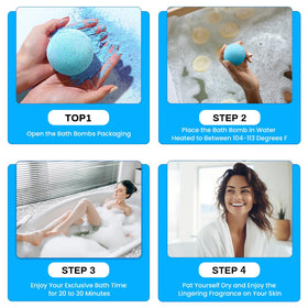 Body & Earth Ocean Bath Bombs collection with varied ocean scents.