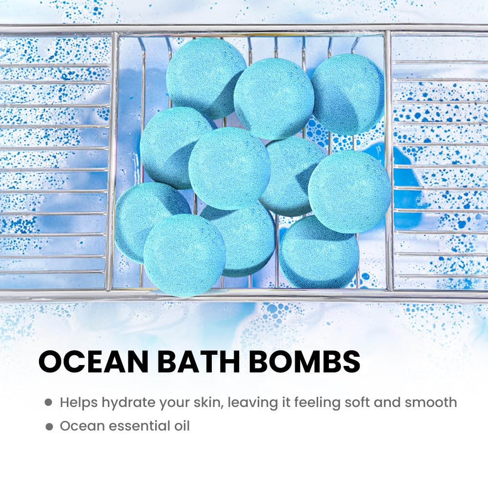 Body & Earth Ocean Bath Bombs melting in water for a soothing soak.