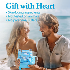 BODY & EARTH Ocean Gift Basket body lotion bottle for deep hydration