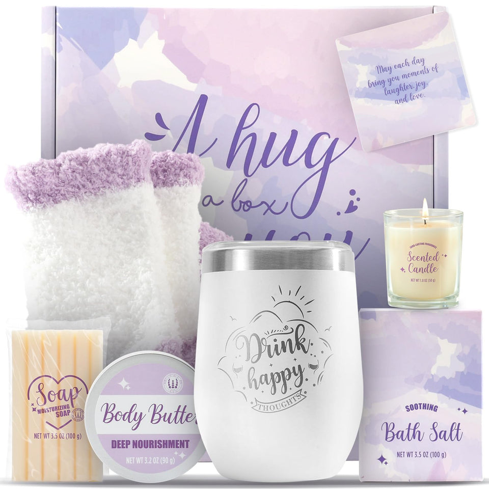 BODY & EARTH self-care gift box with six spa items for a relaxing pampering moment