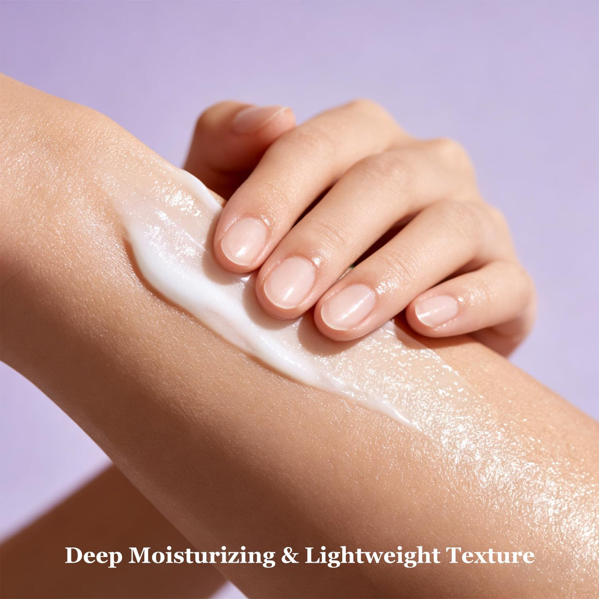 BODY & EARTH shea butter hand lotion for rich, quick-absorbing hydration.