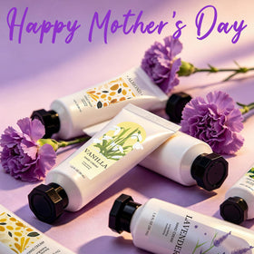BODY & EARTH travel-size hand lotion tubes for on-the-go moisture.